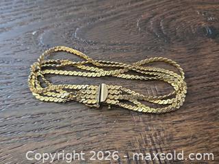MaxSold Auction: 14K Yellow Gold Multi-Strand Bracelet - Los Angeles (California, USA) PARTNER MANAGED Moving Online Auction - West 36th Street (CONDO)