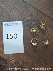 MaxSold Auction: 14kt Turquoise, Citrine & Garnet-Like Stones Ring and Brooch - Los Angeles (California, USA) PARTNER MANAGED Moving Online Auction - West 36th Street (CONDO)
