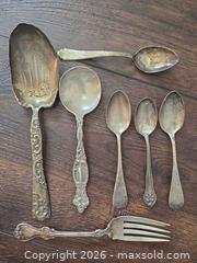 MaxSold Auction: Assorted Vintage Sterling Silver Flatware Set, 7 Pieces - Los Angeles (California, USA) PARTNER MANAGED Moving Online Auction - West 36th Street (CONDO)