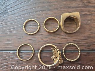 MaxSold Auction: Lot of 6 14KT Gold Rings - Los Angeles (California, USA) PARTNER MANAGED Moving Online Auction - West 36th Street (CONDO)