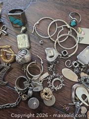 MaxSold Auction: Mixed Sterling Silver Jewelry Lot with Turquoise, Pearl & Abalone - Los Angeles (California, USA) PARTNER MANAGED Moving Online Auction - W 36th Street (CONDO)