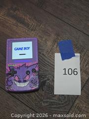 MaxSold Auction: Nintendo Game Boy Color (CGB-001) — Pokemon Gengar Shell - Los Angeles (California, USA) PARTNER MANAGED Moving Online Auction - West 36th Street (CONDO)