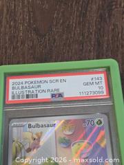 MaxSold Auction: Pokémon Bulbasaur Illustration Rare SCR Trading Card (2024) - Los Angeles (California, USA) PARTNER MANAGED Moving Online Auction - West 36th Street (CONDO)