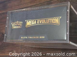 MaxSold Auction: Pokémon Elite Trainer Box (Mega Evolution) with Acrylic Case - Los Angeles (California, USA) PARTNER MANAGED Moving Online Auction - West 36th Street (CONDO)