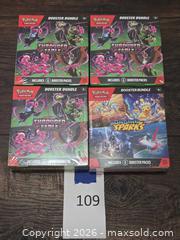 MaxSold Auction: Pokémon Scarlet & Violet Booster Boxes (4) — Shrouded Fable & Surging Sparks - Los Angeles (California, USA) PARTNER MANAGED Moving Online Auction - West 36th Street (CONDO)