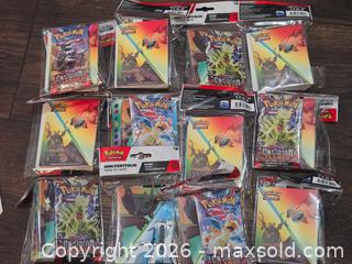 MaxSold Auction: Pokémon Scarlet & Violet Obsidian Flames Mini Portfolio w/ Booster - Los Angeles (California, USA) PARTNER MANAGED Moving Online Auction - West 36th Street (CONDO)