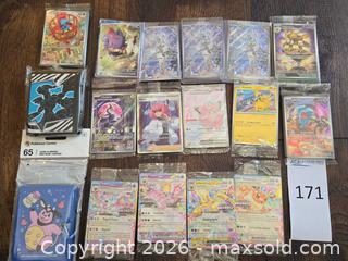 MaxSold Auction: Pokémon TCG Lot: 15 Sealed Promos & Card Sleeves - Los Angeles (California, USA) PARTNER MANAGED Moving Online Auction - West 36th Street (CONDO)