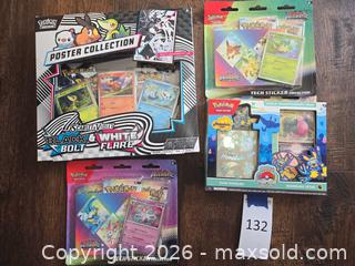 MaxSold Auction: Pokémon TCG Poster, Promo Cards, Boosters & Tech Stickers (Lot of 4) - Los Angeles (California, USA) PARTNER MANAGED Moving Online Auction - West 36th Street (CONDO)