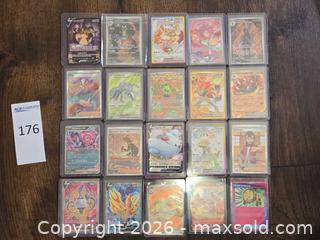 MaxSold Auction: Pokémon Trading Card Lot, 20 Cards — Holo & Full Art - Los Angeles (California, USA) PARTNER MANAGED Moving Online Auction - West 36th Street (CONDO)