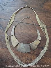 MaxSold Auction: Sterling Silver Antique-Patina Bib Multi-Strand Tassel Necklace - Los Angeles (California, USA) PARTNER MANAGED Moving Online Auction - West 36th Street (CONDO)