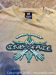MaxSold Auction: WWE Chris Benoit Crossface T-Shirt XL Tan 100% Cotton - Lantzville (British Columbia, Canada) SELLER MANAGED Downsizing Online Auction - Lantzville Road