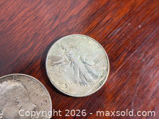MaxSold Auction: 1943 Walking Liberty & 1964 Kennedy Half Dollar – 90% Silver Pair - Hamilton (Ontario, Canada) SELLER MANAGED Estate Sale Online Auction - Park Street West