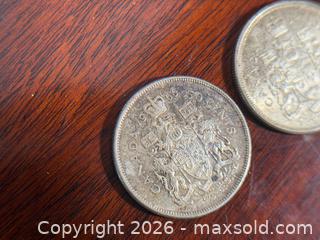 MaxSold Auction: 1963 & 1966 Canada Silver Half Dollars (50¢) – 80% Silver Pair - Hamilton (Ontario, Canada) SELLER MANAGED Estate Sale Online Auction - Park Street West