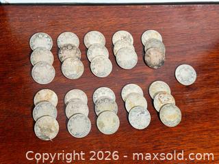 MaxSold Auction: 31x Antique Canadian Sterling Silver Quarters (1870–1936) – .925/.80 Silver Lot 167g - Hamilton (Ontario, Canada) SELLER MANAGED Estate Sale Online Auction - Park Street West