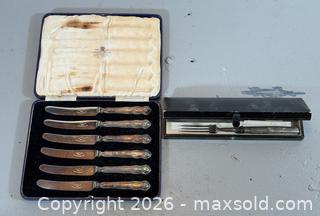 MaxSold Auction: Antique STERLING SILVER Handle Butter Knife Set + Travelling Knife/Fork Set - Hamilton (Ontario, Canada) SELLER MANAGED Estate Sale Online Auction - Park Street West