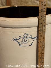 MaxSold Auction: Antique Stoneware Crock Lot – #12 & #5 w/ Blue Crown Mark - Hamilton (Ontario, Canada) SELLER MANAGED Estate Sale Online Auction - Park Street West