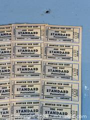 MaxSold Auction: Vintage DUNDAS - Mountain View Dairy Unused Ticket Stubs - Hamilton (Ontario, Canada) SELLER MANAGED Estate Sale Online Auction - Park Street West