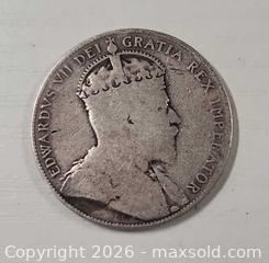 MaxSold Auction: 1906 Canada 50 Cents Half Dollar SILVER coin. 11.13 grams - Mississauga (Ontario, Canada) SELLER MANAGED Downsizing Online Auction - Golden Orchard Drive (CONDO)