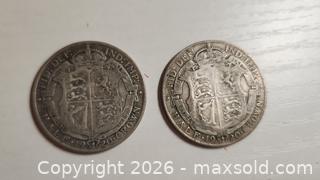 MaxSold Auction:  1920 United Kingdom Half-Crown, silver, 27.53 grams - Mississauga (Ontario, Canada) SELLER MANAGED Downsizing Online Auction - Golden Orchard Drive (CONDO)