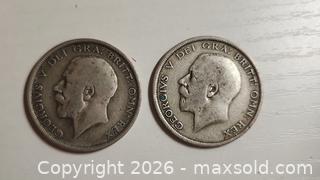 MaxSold Auction:  1920 United Kingdom Half-Crown, silver, 27.53 grams - Mississauga (Ontario, Canada) SELLER MANAGED Downsizing Online Auction - Golden Orchard Drive (CONDO)