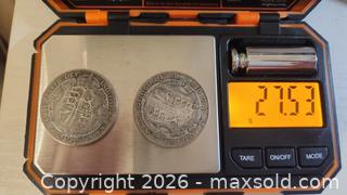 MaxSold Auction:  1920 United Kingdom Half-Crown, silver, 27.53 grams - Mississauga (Ontario, Canada) SELLER MANAGED Downsizing Online Auction - Golden Orchard Drive (CONDO)