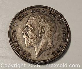 MaxSold Auction: 1935 Great Britain silver half crown coin weight 14.10 grams - Mississauga (Ontario, Canada) SELLER MANAGED Downsizing Online Auction - Golden Orchard Drive (CONDO)