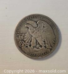 MaxSold Auction: 1936 Walking Liberty ,US Silver 50 Cent Coin, 12 grams - Mississauga (Ontario, Canada) SELLER MANAGED Downsizing Online Auction - Golden Orchard Drive (CONDO)