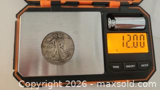 MaxSold Auction: 1936 Walking Liberty ,US Silver 50 Cent Coin, 12 grams - Mississauga (Ontario, Canada) SELLER MANAGED Downsizing Online Auction - Golden Orchard Drive (CONDO)