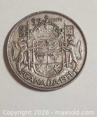 MaxSold Auction: 1951 Canadian Silver 50 Cents Half Dollar Coin ,11.73grams - Mississauga (Ontario, Canada) SELLER MANAGED Downsizing Online Auction - Golden Orchard Drive (CONDO)
