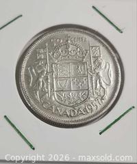 MaxSold Auction: 1957 Canadian Silver 50 Cents coin 11.50 grams - Mississauga (Ontario, Canada) SELLER MANAGED Downsizing Online Auction - Golden Orchard Drive (CONDO)