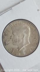 MaxSold Auction: 1964 USA President JOHN F KENNEDY Vintage Silver Half Dollar US Coin 12.50 grams - Mississauga (Ontario, Canada) SELLER MANAGED Downsizing Online Auction - Golden Orchard Drive (CONDO)
