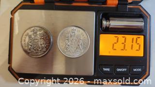 MaxSold Auction: TWO of 1966 Canada 50 Cents coins. SILVER 23.15 grams - Mississauga (Ontario, Canada) SELLER MANAGED Downsizing Online Auction - Golden Orchard Drive (CONDO)