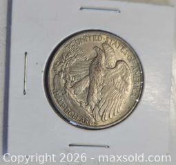 MaxSold Auction: vintage United States Silver coin 1945 Walking Liberty Half Dollar 12.5g - Mississauga (Ontario, Canada) SELLER MANAGED Downsizing Online Auction - Golden Orchard Drive (CONDO)