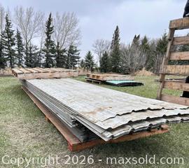 MaxSold Auction: Corrugated Galvanized Steel Roof Panels, 145inch,169 inch, 197inch X 34 " wide (40–60 pcs) - Acme (Alberta, Canada) PARTNER MANAGED Moving Online Auction - Township Road 292