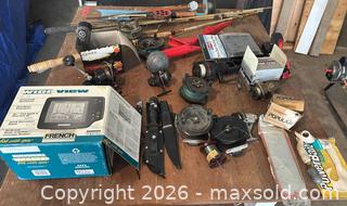 MaxSold Auction: Fishing gear lot with Humminbird fishfinder, reels, rods - Acme (Alberta, Canada) PARTNER MANAGED Moving Online Auction - Township Road 292