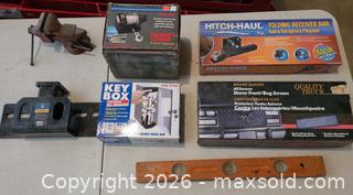 MaxSold Auction: Lot: Hitch Accessories, Ramsey Winch, Truck Screen & Tools and Vise - Acme (Alberta, Canada) PARTNER MANAGED Moving Online Auction - Township Road 292