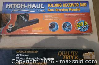 MaxSold Auction: Lot: Hitch Accessories, Ramsey Winch, Truck Screen & Tools and Vise - Acme (Alberta, Canada) PARTNER MANAGED Moving Online Auction - Township Road 292