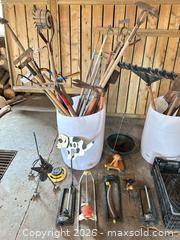 MaxSold Auction: Mixed Garden & Hand Tools Lot with Decorative Garden Pieces - Acme (Alberta, Canada) PARTNER MANAGED Moving Online Auction - Township Road 292