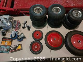 MaxSold Auction: Mixed Tires, Wheels & Casters Lot, 20+ Pieces - Acme (Alberta, Canada) PARTNER MANAGED Moving Online Auction - Township Road 292