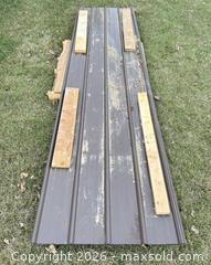 MaxSold Auction: Steel Brown Ribbed Metal Roof Panels, 10-14 Panels, 12+ ft - Acme (Alberta, Canada) PARTNER MANAGED Moving Online Auction - Township Road 292