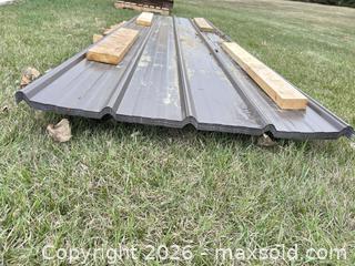 MaxSold Auction: Steel Brown Ribbed Metal Roof Panels, 10-14 Panels, 12+ ft - Acme (Alberta, Canada) PARTNER MANAGED Moving Online Auction - Township Road 292