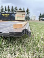 MaxSold Auction: Steel Brown Ribbed Metal Roof Panels, 10-14 Panels, 12+ ft - Acme (Alberta, Canada) PARTNER MANAGED Moving Online Auction - Township Road 292