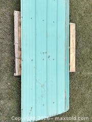 MaxSold Auction: Teal/Aqua Galvanized Steel Metal Roofing Panels (25) - Acme (Alberta, Canada) PARTNER MANAGED Moving Online Auction - Township Road 292