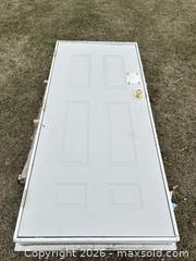 MaxSold Auction: White Steel Pre-Hung Exterior Door with Threshold, 32 x 80 - Acme (Alberta, Canada) PARTNER MANAGED Moving Online Auction - Township Road 292