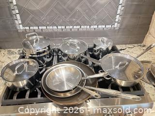 MaxSold Auction: All-Clad Stainless Steel & Nonstick Cookware Set with Inserts - Frisco (Texas, USA) PARTNER MANAGED Downsizing Online Auction - Miramar Drive