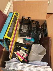 MaxSold Auction: Assorted Office & School Supplies Lot with Mesh Wastebasket & Files - Frisco (Texas, USA) PARTNER MANAGED Downsizing Online Auction - Miramar Drive