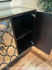 MaxSold Auction: Black Mirrored Console Table / Sideboard with 3 Doors, 60–62 in - Frisco (Texas, USA) PARTNER MANAGED Downsizing Online Auction - Miramar Drive