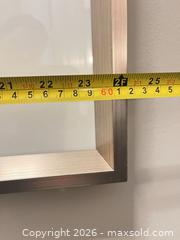 MaxSold Auction: Glass & Chrome Shelving Etagere with Framed Abstract Wall Art - Frisco (Texas, USA) PARTNER MANAGED Downsizing Online Auction - Miramar Drive