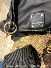 MaxSold Auction: Lot of 9–12 Assorted Handbags, Clutches & Crossbody Bags - Frisco (Texas, USA) PARTNER MANAGED Downsizing Online Auction - Miramar Drive