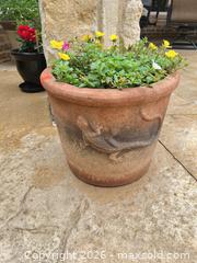 MaxSold Auction: Lot of 9 Ceramic & Terracotta Potted Plants with Saucers - Frisco (Texas, USA) PARTNER MANAGED Downsizing Online Auction - Miramar Drive